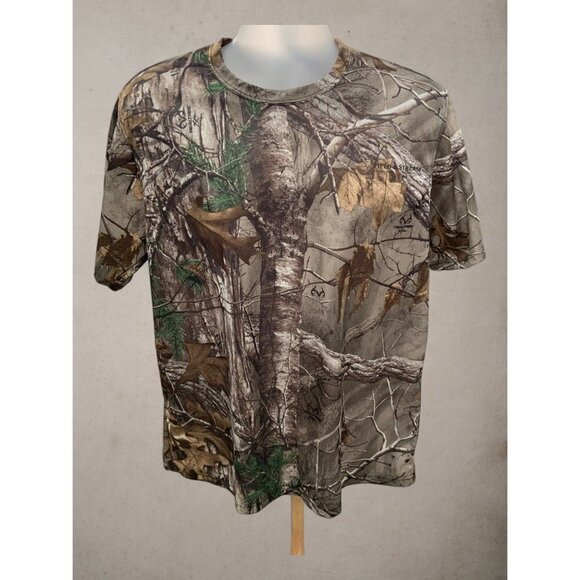 Field & Stream short sleeve mens brown green camouflage tee smart wick Large - Picture 2 of 8